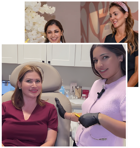 Dr. Saima Rafiq with patients